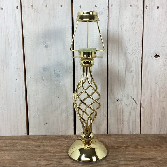 PartyLite Grand Paragon Tealight Lamp with Metal Ivory Velvet Shade - Picture 2 of 12